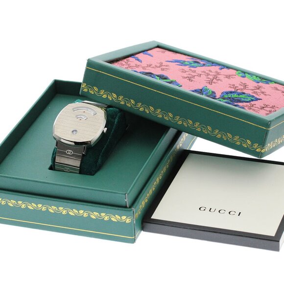 GUCCI Grip watch 157.3/YA157410 Date white Dial Quartz Men's Watch_875549